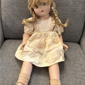 Madame Alexander Composition Tagged All Original 1938-1940's Cloth Body 24"